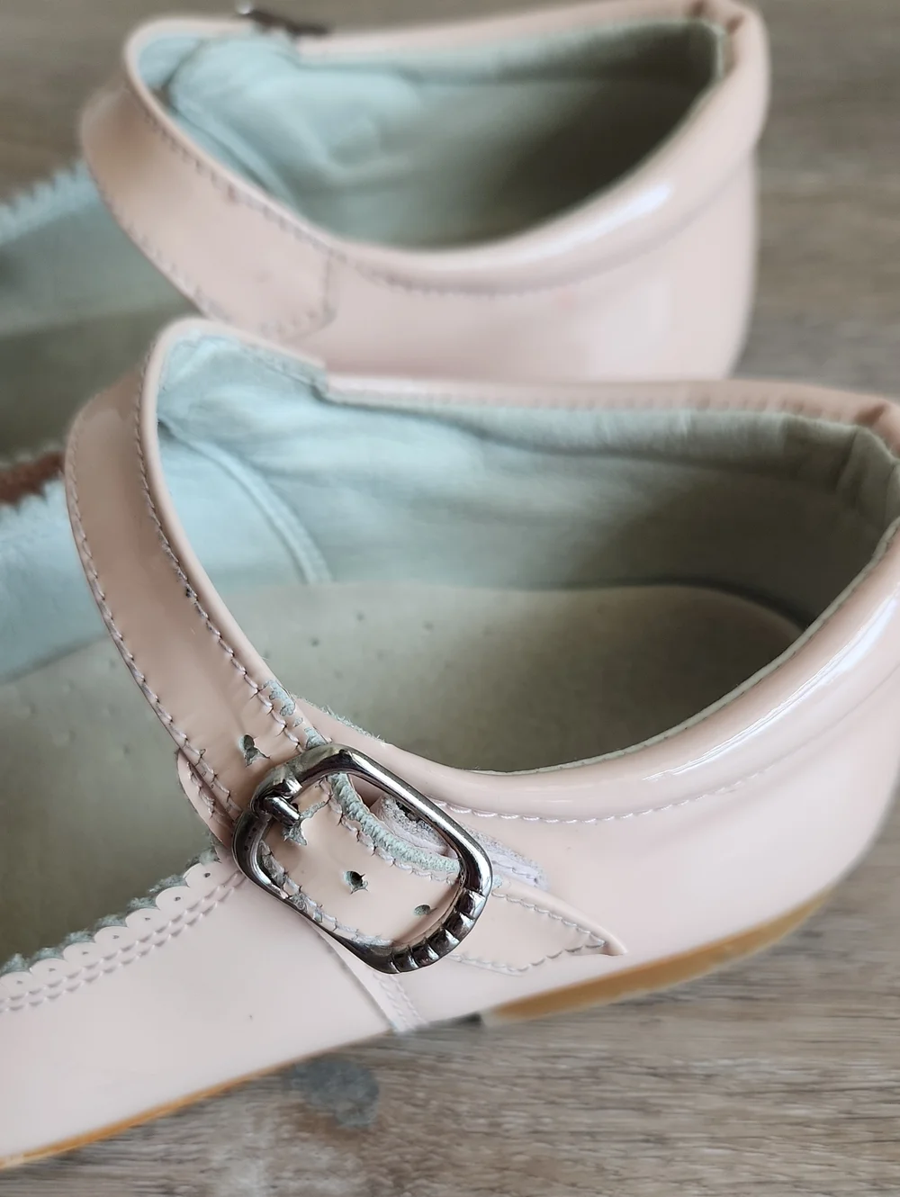 Bambi Girls Pink Patent Mary Jane Shoes Made In Spain Size EU 29/ US 11.5/ 12
